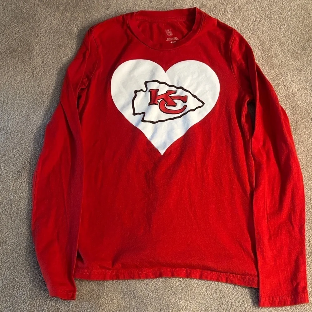 NFL Kids Red Long Sleeve Kansas City Chiefs Shirt